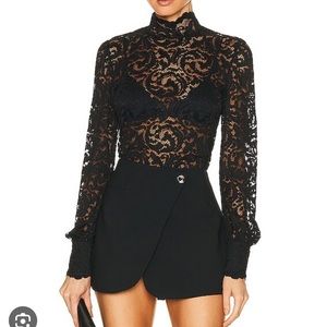 L’AGENCE Rihanna lace turtleneck